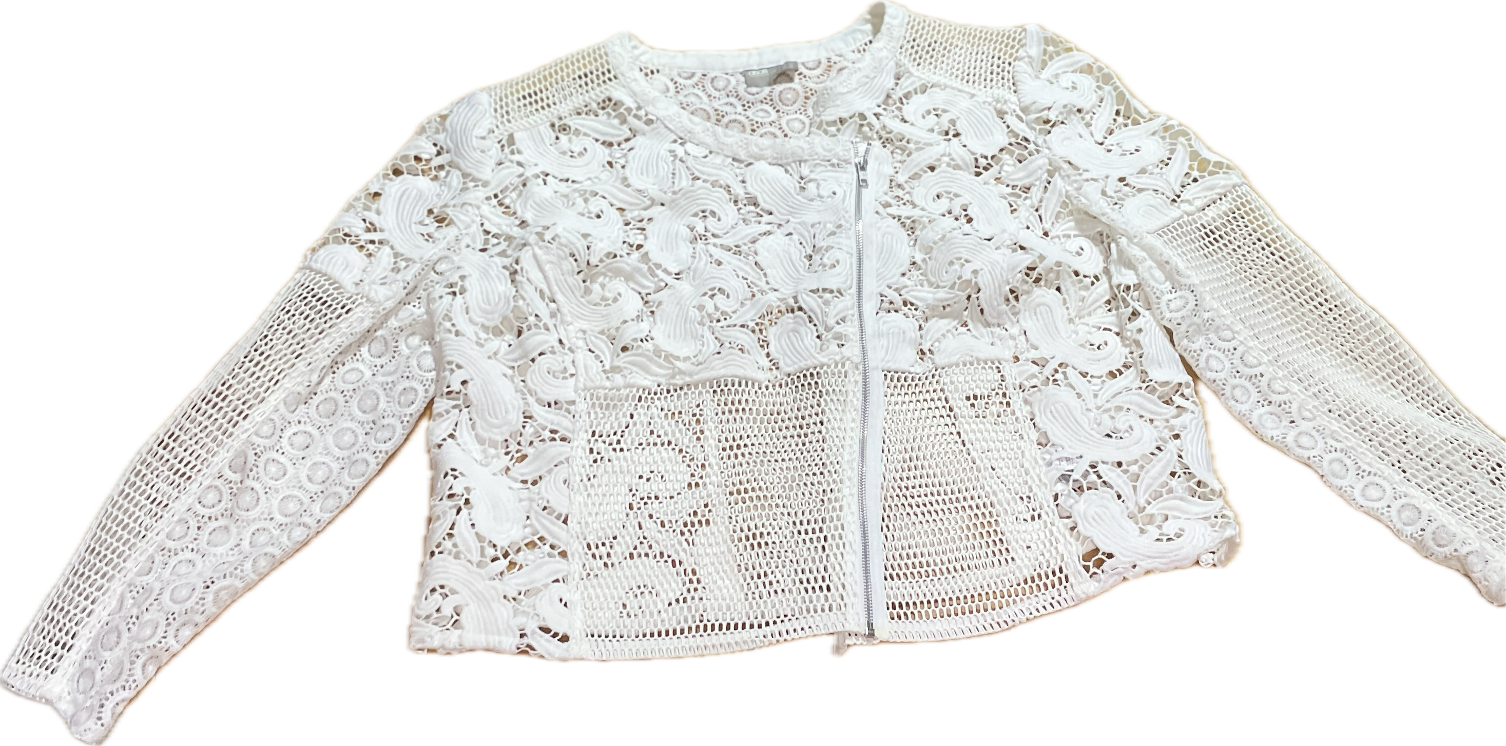 Chaqueta Biker Diseño Encaje Floral y Crochet Lace ASOS (XXL- XXXL) NUEVO 4