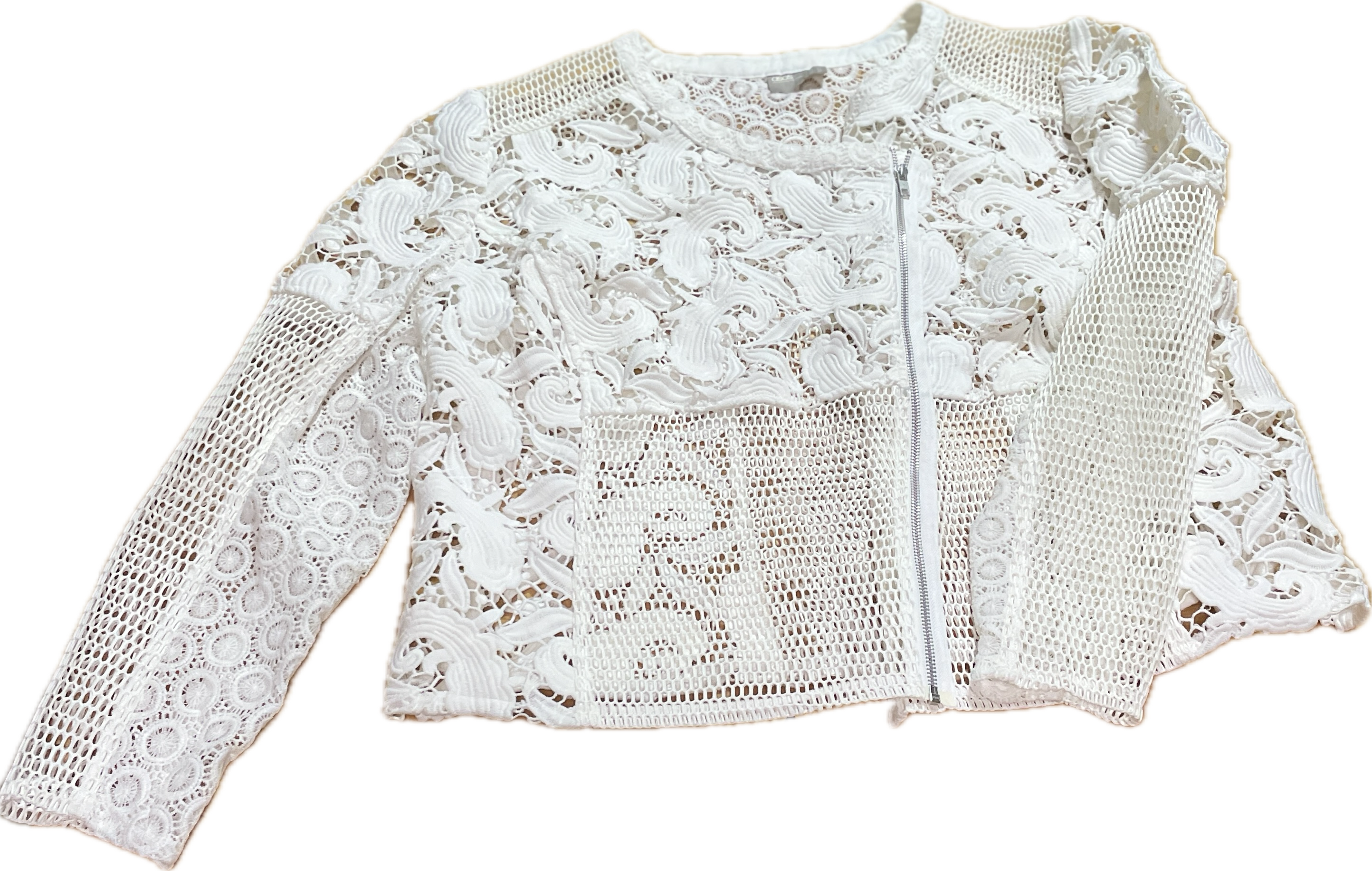 Chaqueta Biker Diseño Encaje Floral y Crochet Lace ASOS (XXL- XXXL) NUEVO 6