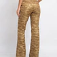Pantalón Tiro Alto Acampanado Animal Print Dorado / Café CARMEN LABELLA (L 40-42) NUEVO CON ETIQUETAS - thumbnail 2