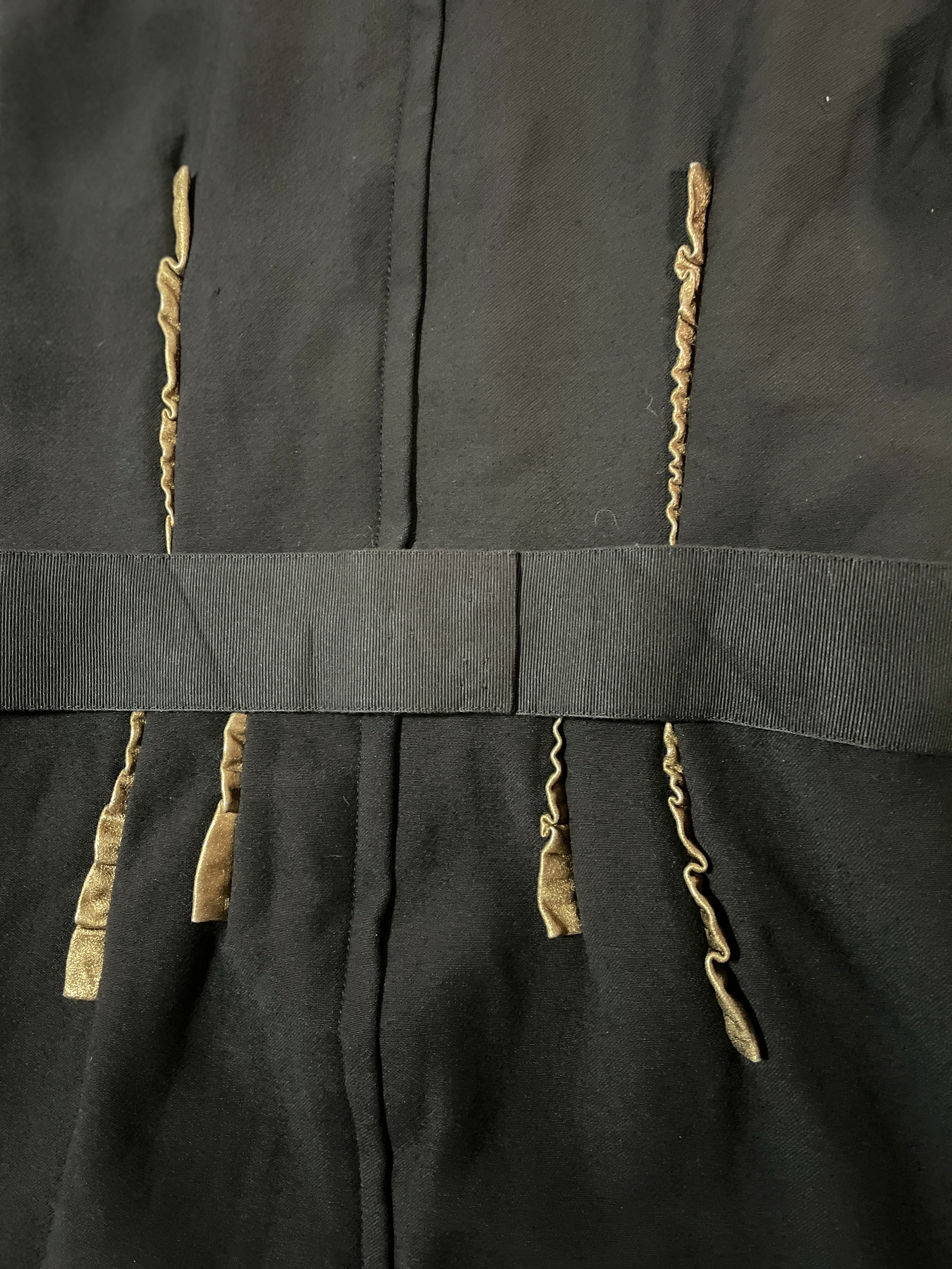 Vestido Tubo 100% Lana Virgen Vuelos Cuero Cordero DOLCE & GABBANA (S) 7