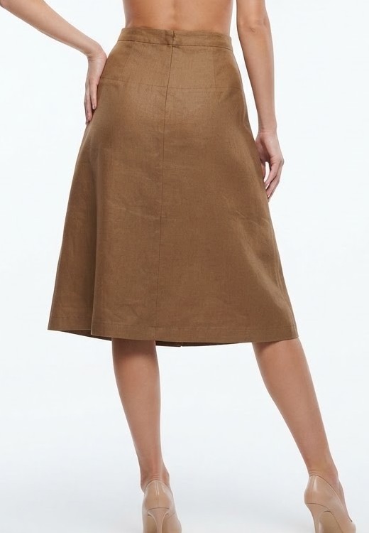 Falda Midi Tono Marrón Faux Suede BANANA REPUBLIC (S-M) SHOWROOM 2