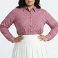 Camisa Popelina 100% Algodón Patrón Retro SOCCX (L) - Miniatura 3