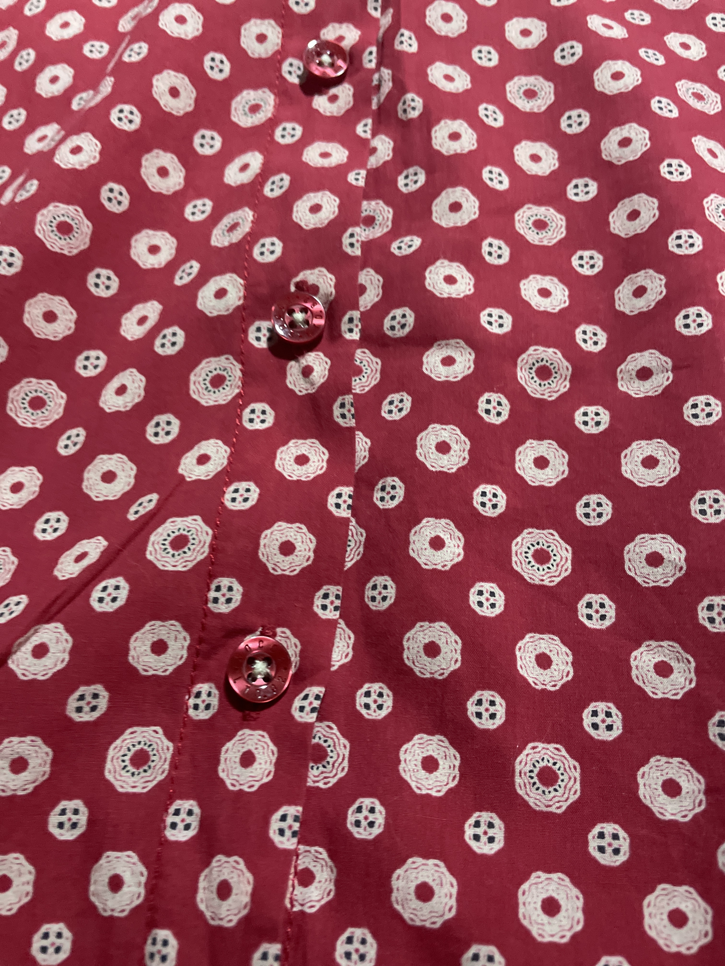 Camisa Popelina 100% Algodón Patrón Retro SOCCX (L) 4