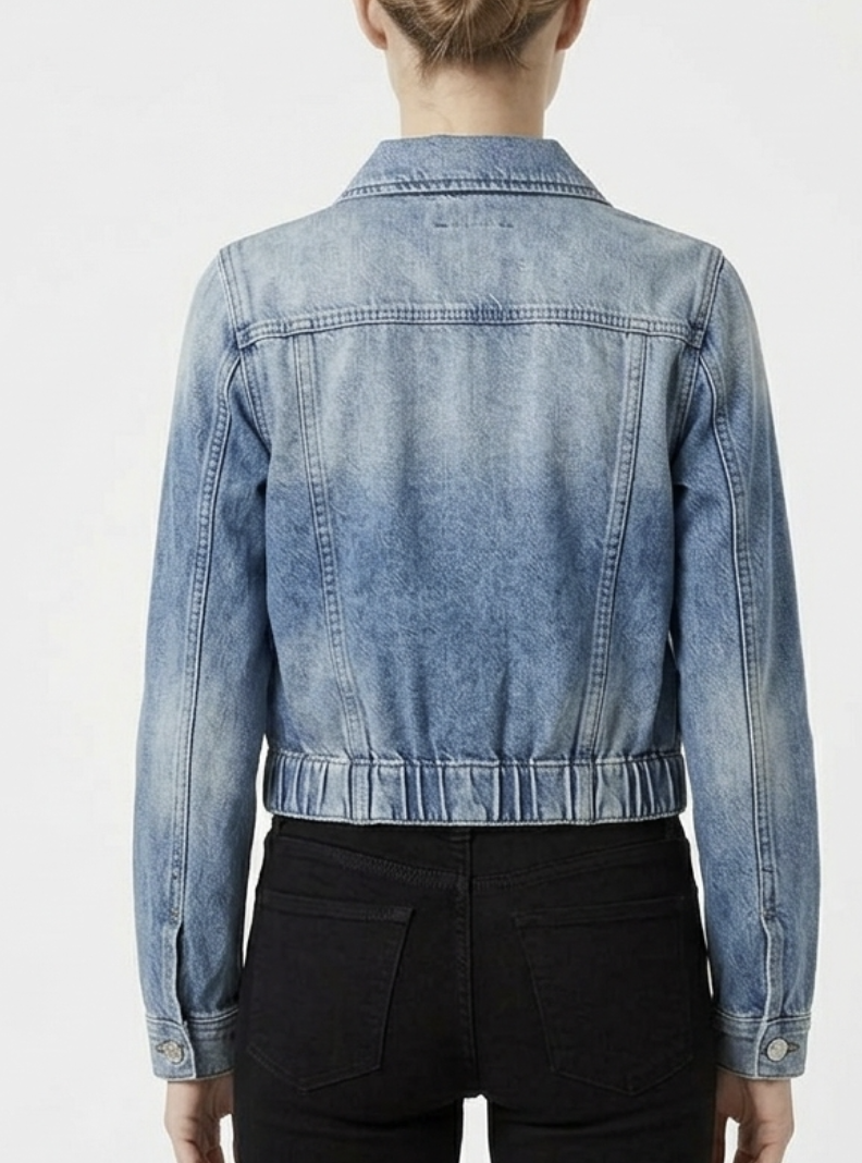 Chaqueta Denim Bomber Híbrida Botones Plata 7 FOR ALL MANKIND (XS) 2