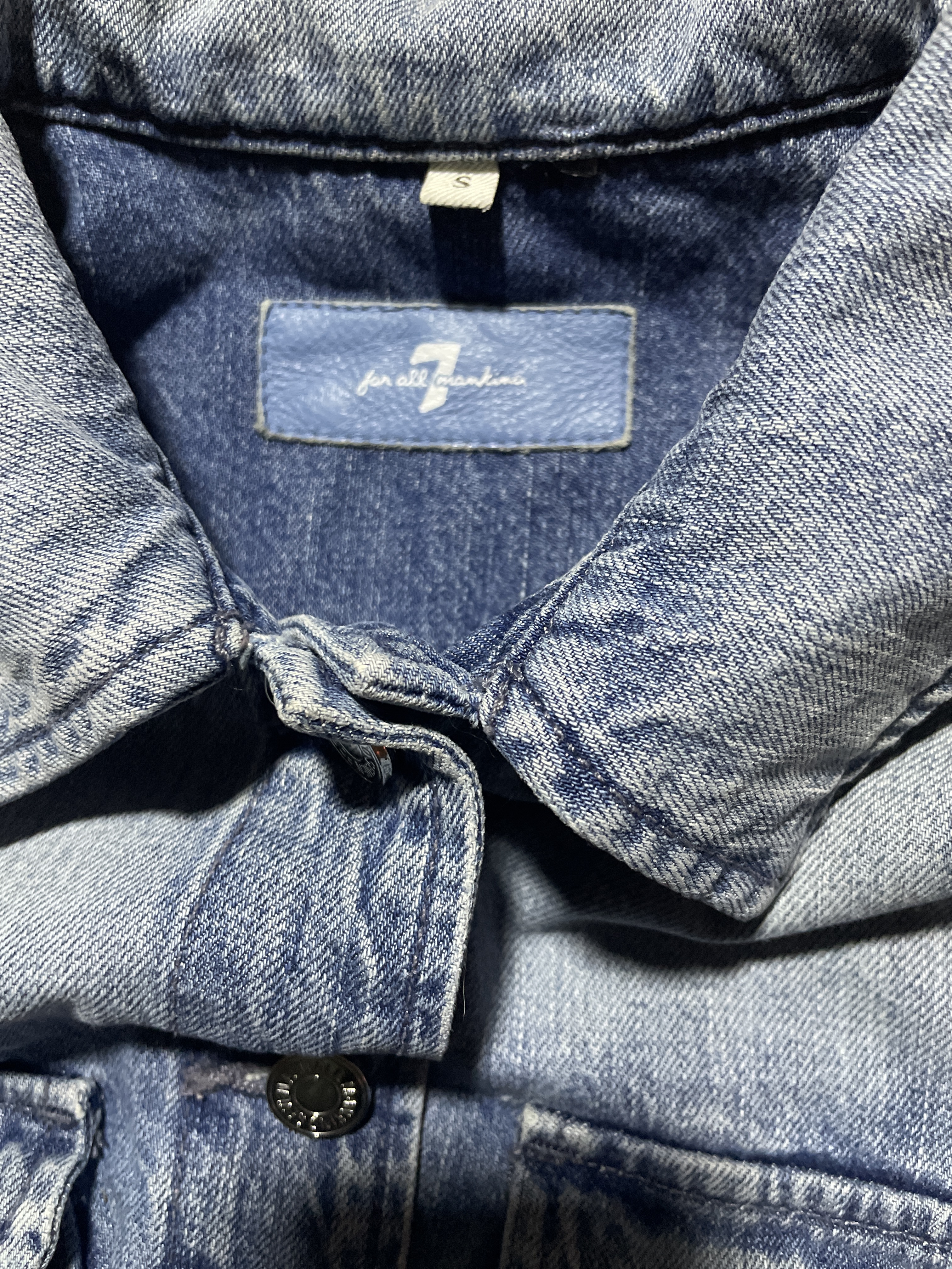 Chaqueta Denim Bomber Híbrida Botones Plata 7 FOR ALL MANKIND (XS) 8
