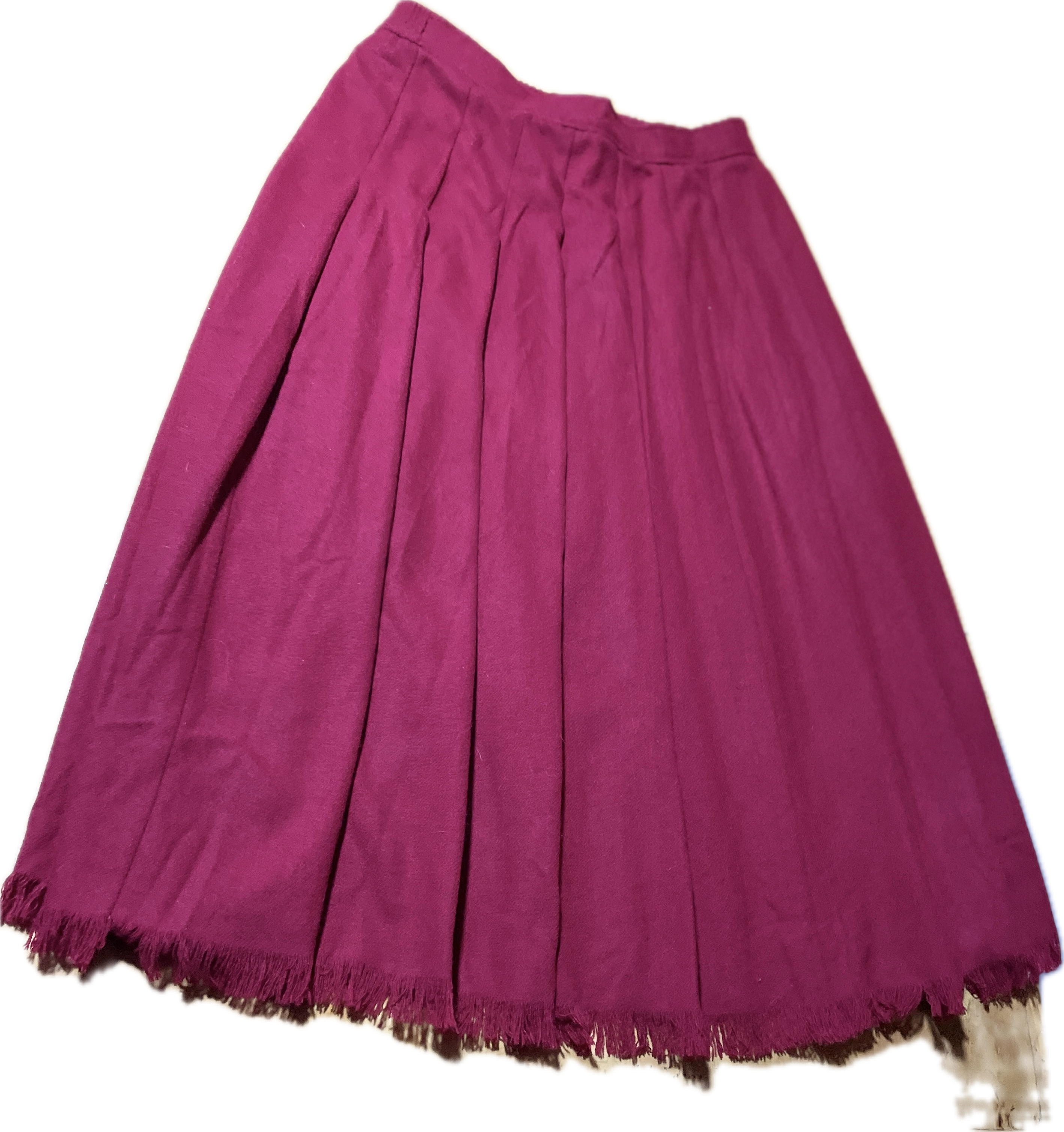 Falda Maxi Plisada 60% Lana Rojo Cherry CHAUS (M-L) NUEVO CON ETIQUETAS 2