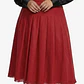 Falda Maxi Plisada 60% Lana Rojo Cherry CHAUS (M-L) NUEVO CON ETIQUETAS - Miniatura 1