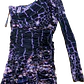 Vestido Aligator Lace Un Hombro 23% Seda TIBI NEW YORK (XS) SHOWROOM - Miniatura 4