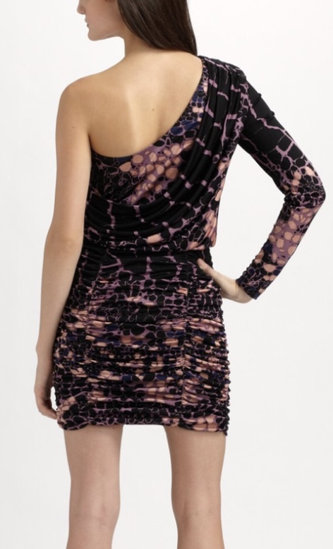 Vestido Aligator Lace Un Hombro 23% Seda TIBI NEW YORK (XS) SHOWROOM 3