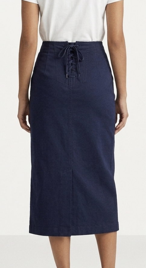 Falda Maxi Botón Dorado Corset  RALPH LAUREN (M) NUEVO CON ETIQUETAS 2