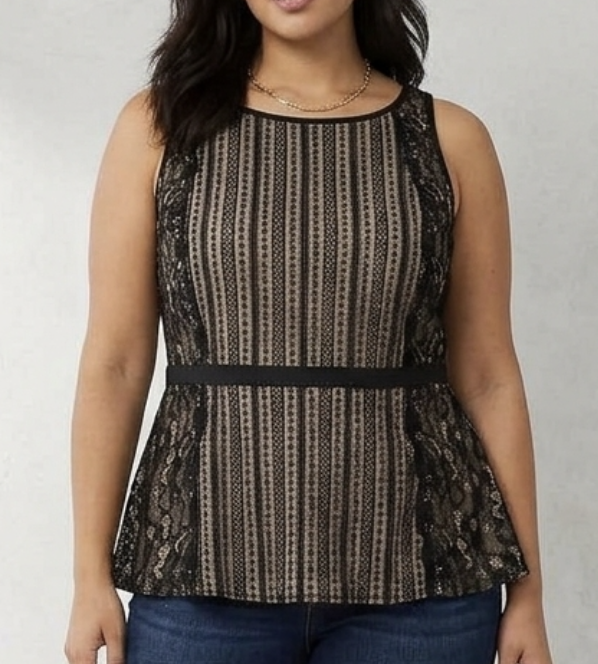 Top Peplum Encaje Floral ANN TAYLOR (L) 3