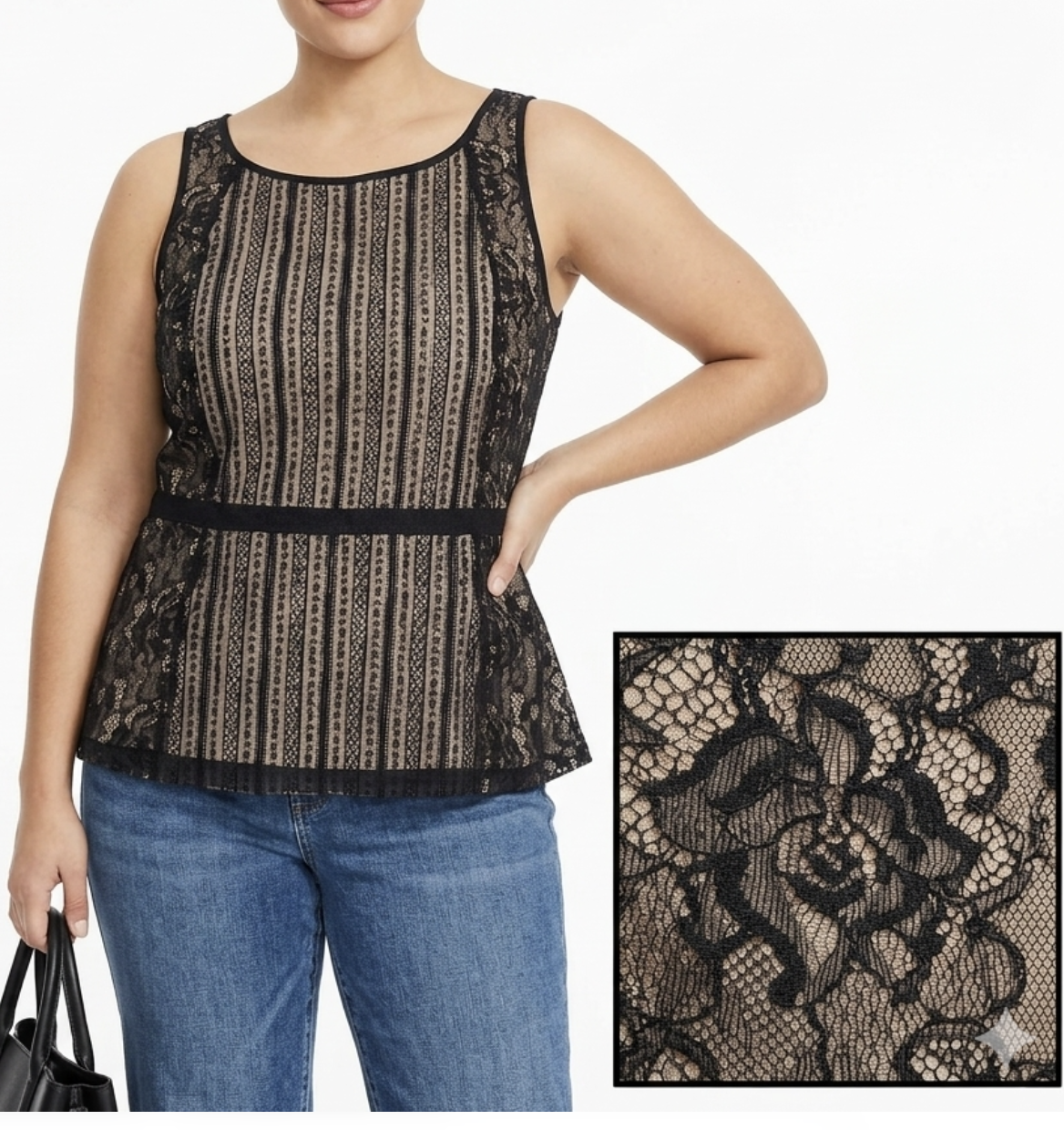 Top Peplum Encaje Floral ANN TAYLOR (L) 1