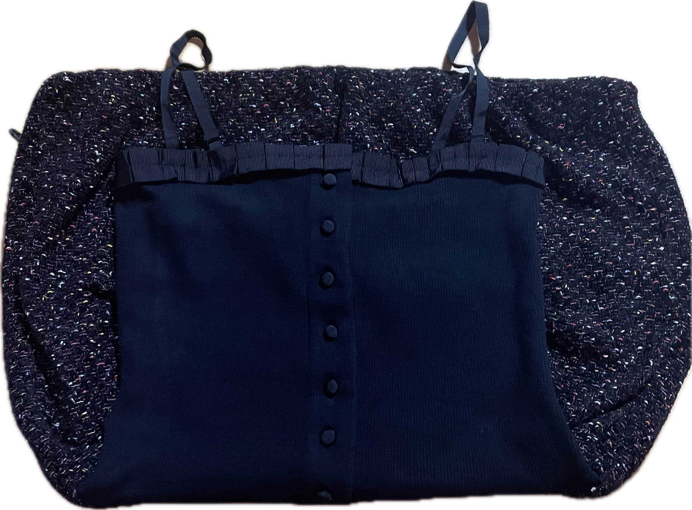 Vestido Corpiño Tweed Falda Globo CYNTHIA ROWLEY (XS) SHOWROOM 4