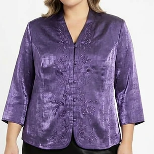 Tapado Satin Efecto Seda Bordados Lentejuelas EASTEX (XL) 