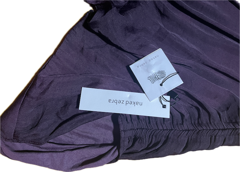 Vestido Boho Manga Kimono Satinado NAKED ZEBRA (S) NUEVO CON ETIQUETAS  2