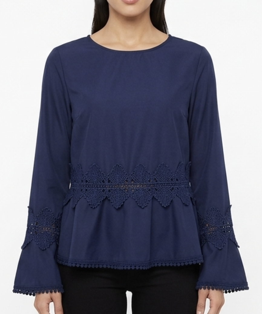 Blusa Encaje Boho Manga Acampanada AFTER MARKET (S-M) SHOWROOM 1