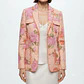Blazer Estampado Floral Tonos Rosa y Salmón VILLAGER (L-XL) NUEVO - thumbnail 2