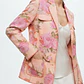 Blazer Estampado Floral Tonos Rosa y Salmón VILLAGER (L-XL) NUEVO - thumbnail 1
