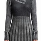 Vestido Sueter de Punto con Cuello Desbocado ELENA WANG (M) NUEVO - thumbnail 1