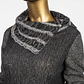 Vestido Sueter de Punto con Cuello Desbocado ELENA WANG (M) NUEVO - thumbnail 3
