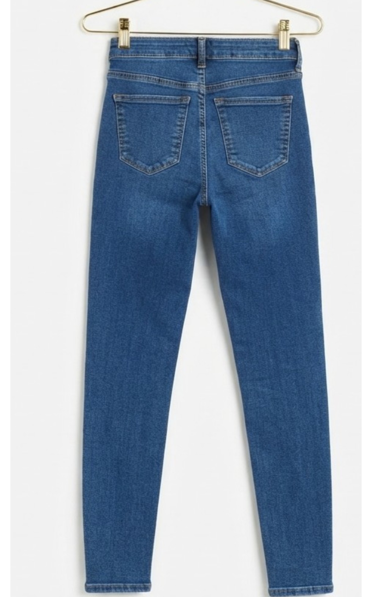Jamie Skinny Jeans Tiro Alto Azul Medio TOPSHOP (S-34) NUEVO CON ETIQUETAS 3