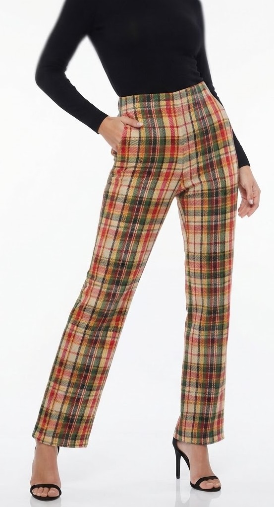 Pantalón Tipo Calza People Escocés A Cuadros FREE PEOPLE (S-XS) NUEVO 1