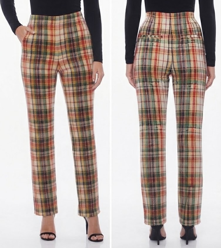 Pantalón Tipo Calza People Escocés A Cuadros FREE PEOPLE (S-XS) NUEVO 2