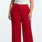 Pantalón De Vestir Rojo Recto SONIA MELEJ (XL-46) NUEVO CON ETIQUETAS - thumbnail 1