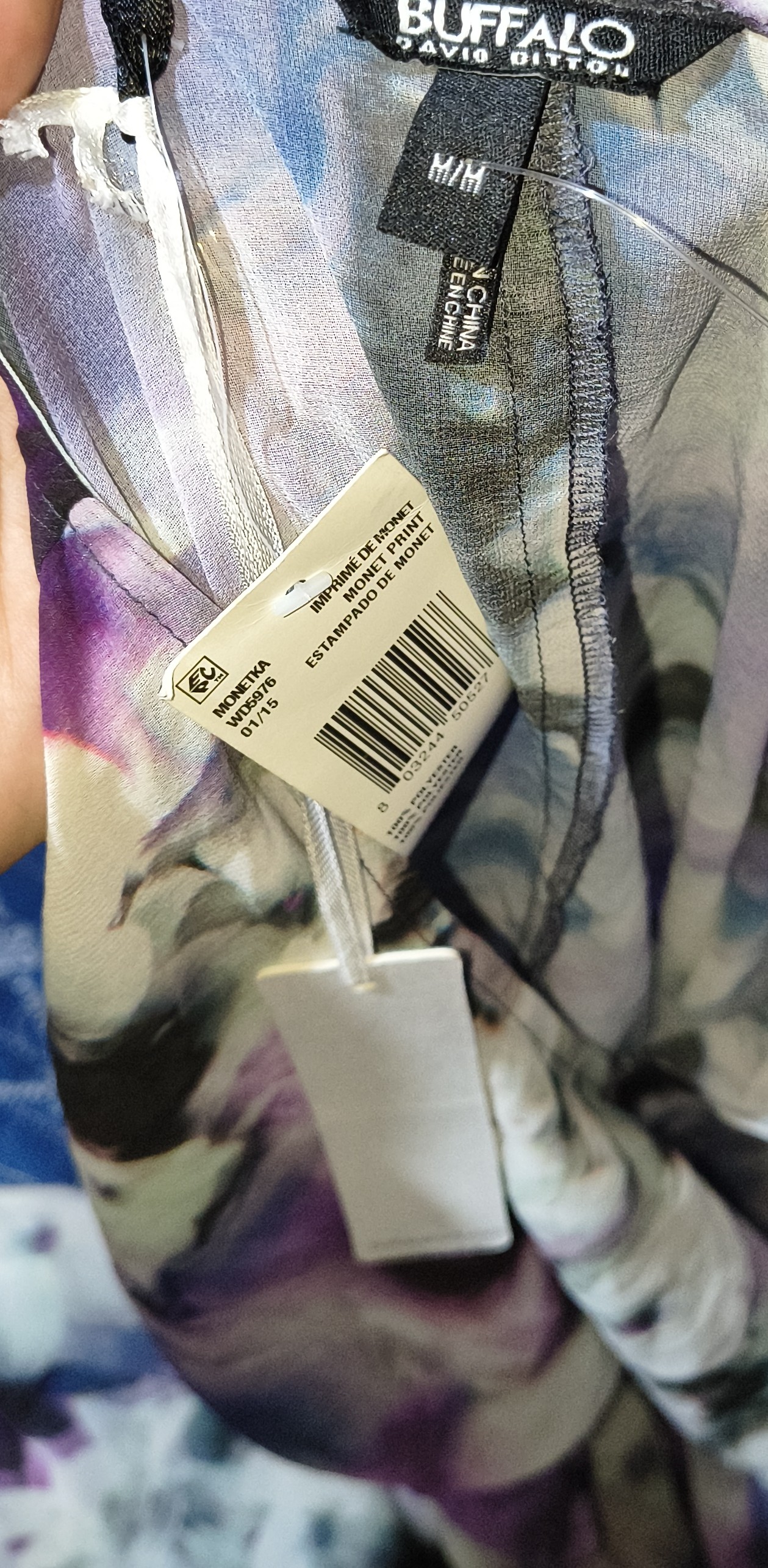 Vestido Estampado Monet BUFFALO DAVID BITTON (M) NUEVO CON ETIQUETAS 3