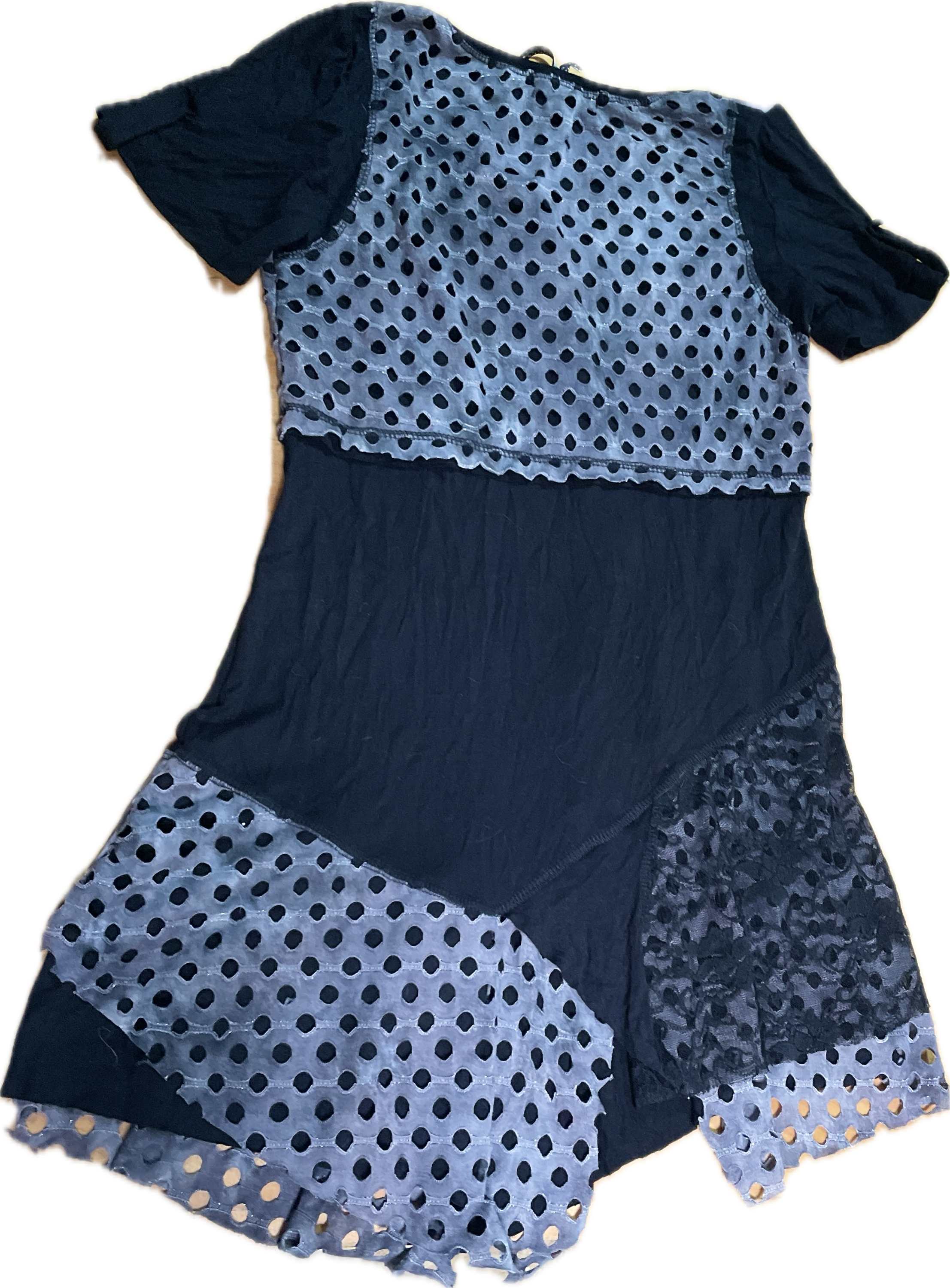 Vestido Patchwork Encaje Brillos BNY'S (S) NUEVO 5