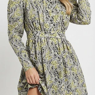 Vestido Corto con Cuello alto y Estampado Psicodélico TOPSHOP (S) NUEVO 