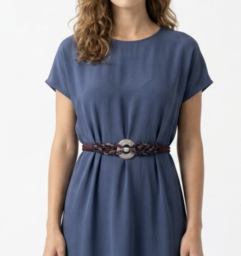 Cinturón Trenzado Cord Belt con Broche Barroco TRUE VINTAGE (S-M) NUEVO 4