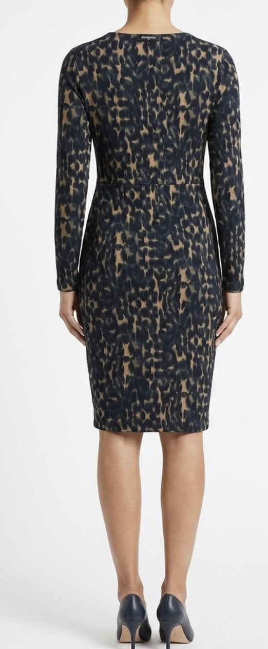 Vestido Midi Twist Front Leopardo Abstracto AUTOGRAPH BY MARKS & SPENCER (M)  2