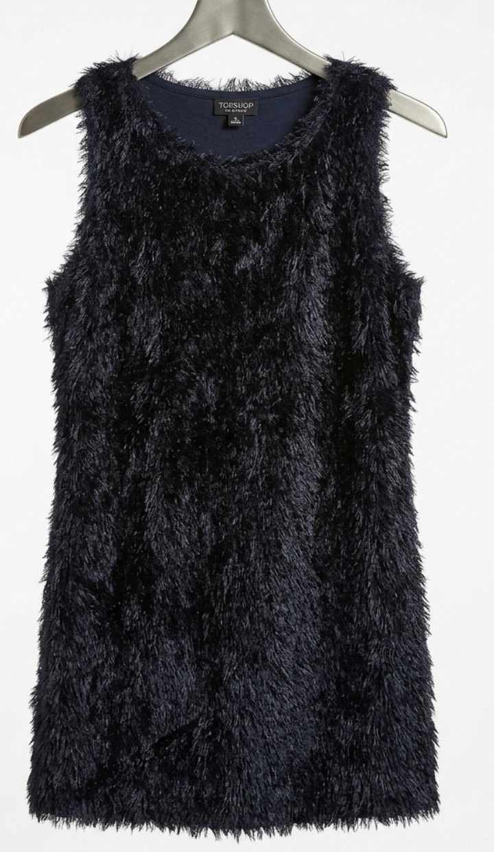 Top/ Vestido Fluffy Grunge TOPSHOP (M) NUEVO 2