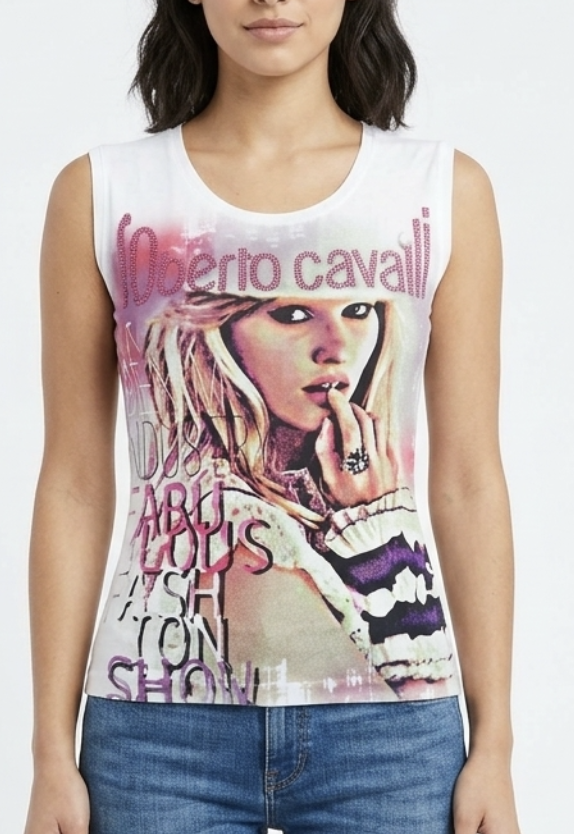 Top/Polera Gráfica Brillos Estética Y2K (XS-S) NUEVO 2