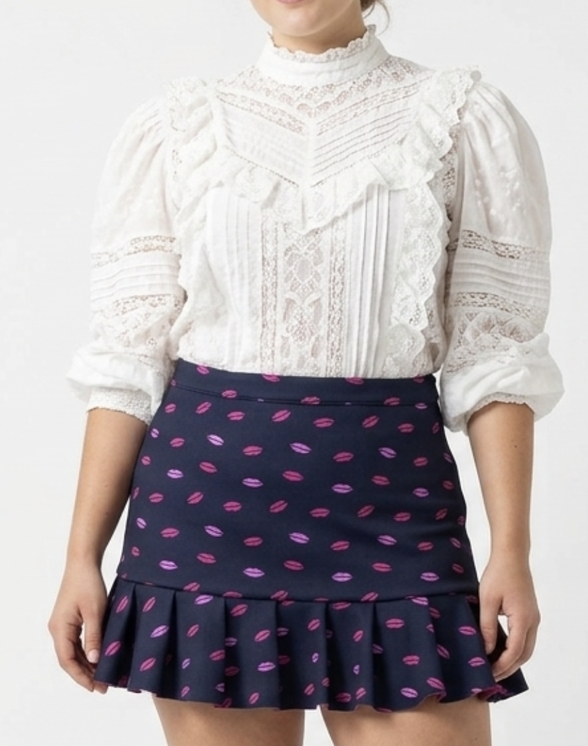 Mini Falda Vuelos Neopreno Y2K Ligero FB SISTER (L) 1