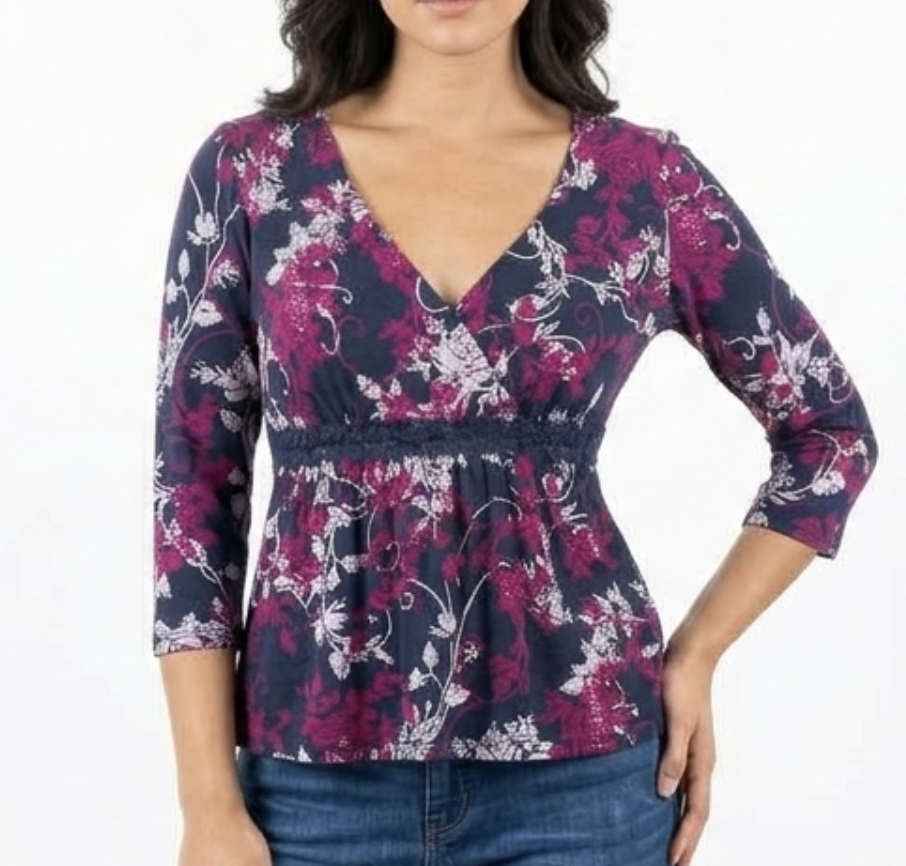 Top Peplum Malla Floral Estética Y2K APT 9. (S-M)  1