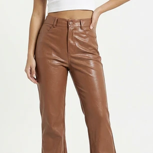 Pantalón Acampanado Ecocuero/Vinilo SHEIN (XS-S) NUEVO