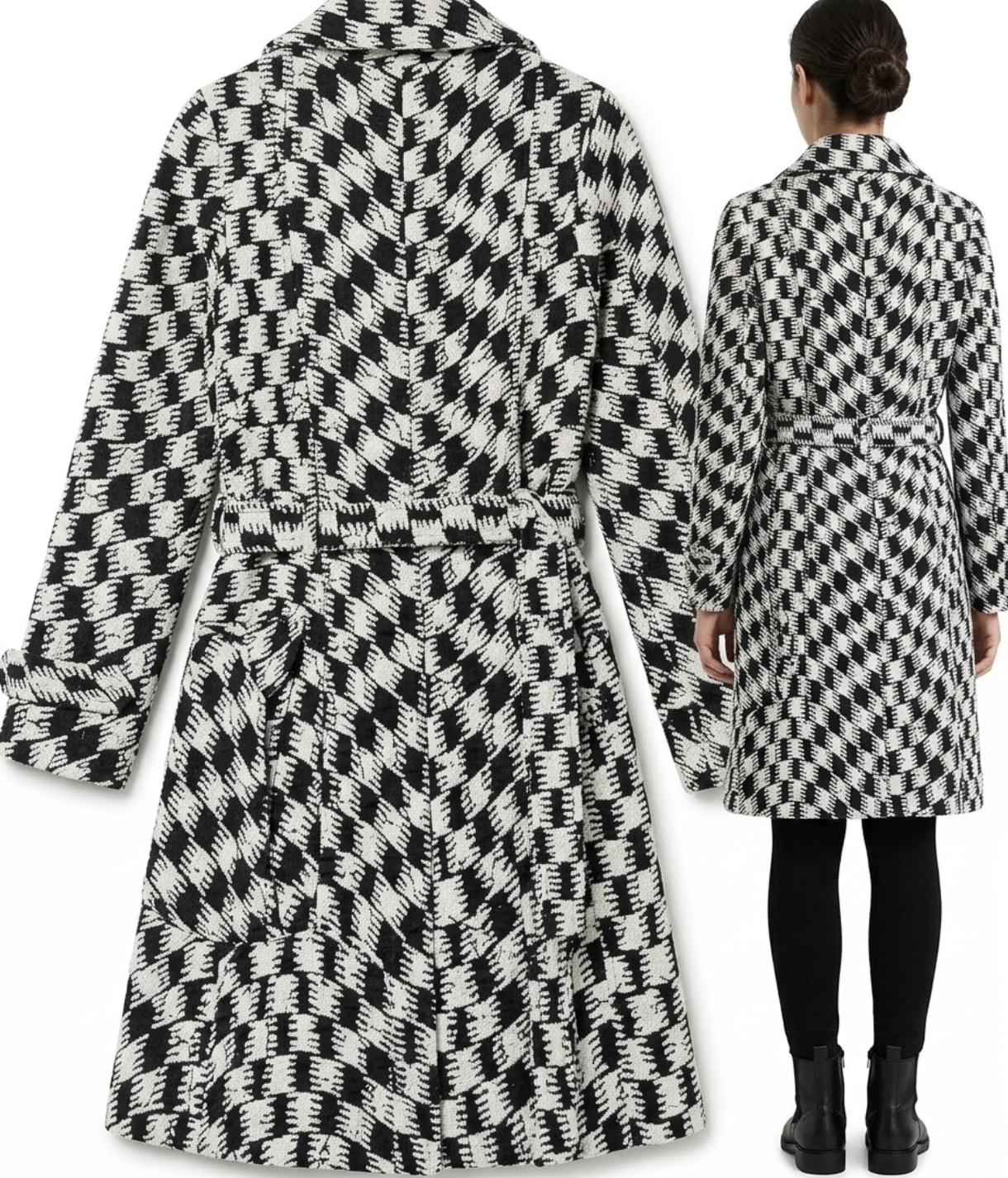 Abrigo Trench Pata de Gallo DESIGUAL (S)  2