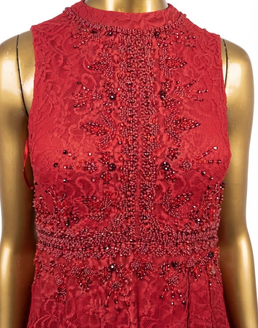 Vestido de Fiesta de Encaje Bordado y Pedrería MISS SELFRIDGE (M) SHOWROOM 2