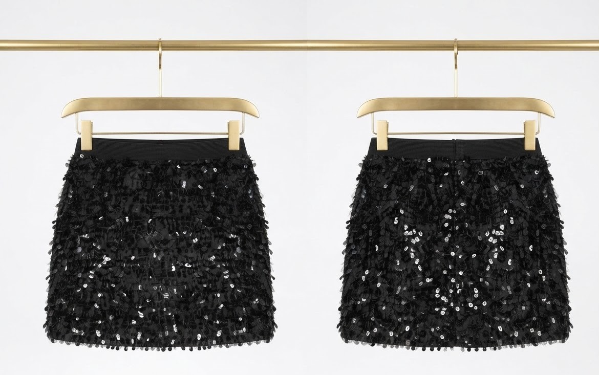Minifalda Negra de Lentejuelas JOE (XS) SHOWROOM 1
