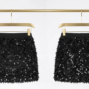 Minifalda Negra de Lentejuelas JOE (XS) SHOWROOM