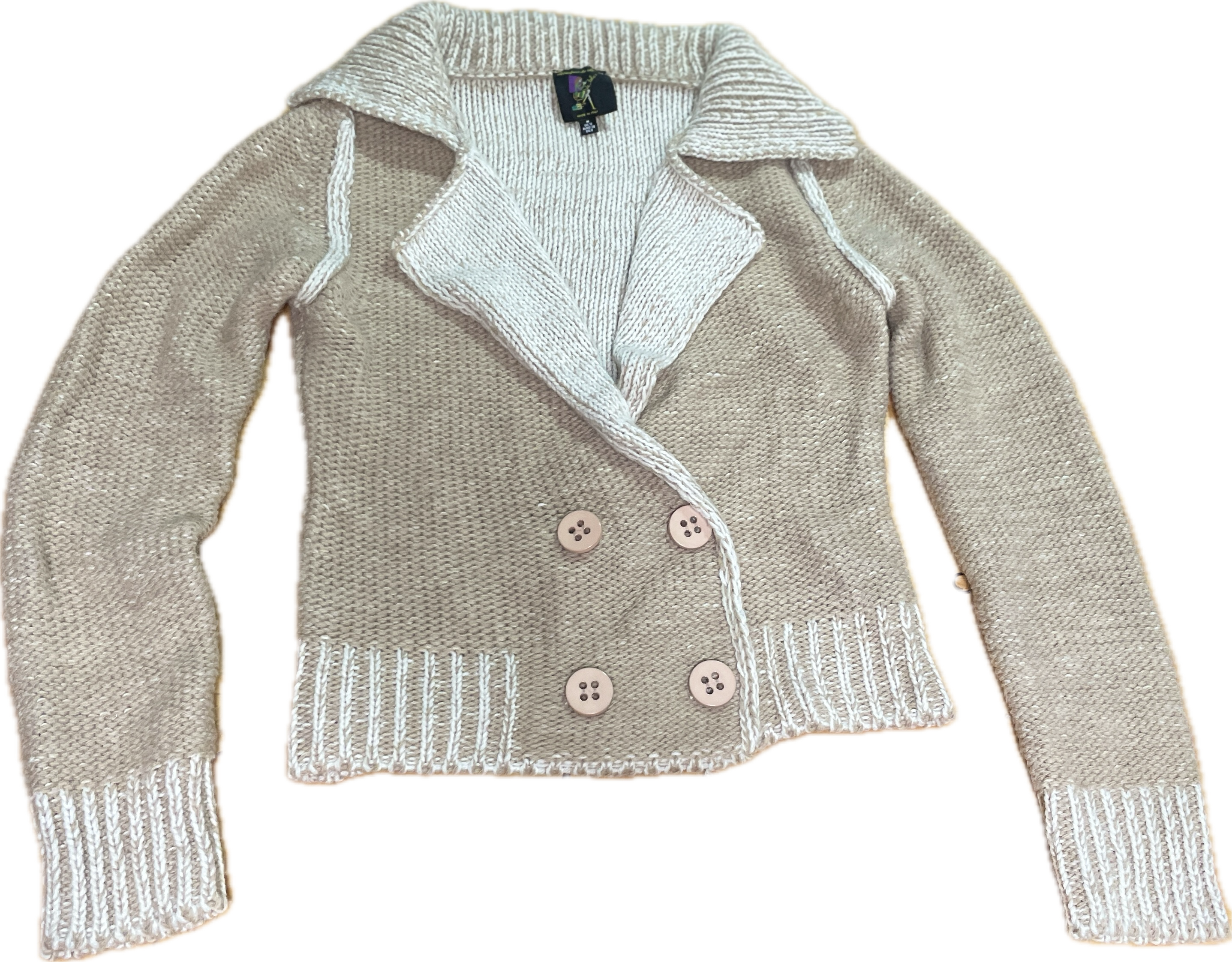 Cardigan Cruzado 30% Lana Estética Y2K Romantic MADE IN ITALY (S) 3