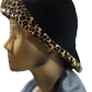 Sombrero Bowler 100% Lana Negro/Cheetah Y2K (XS) TRUE VINTAGE - thumbnail 3