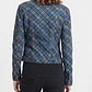 Chaqueta Biker Mezclilla Estampa Escocesa (S) SHOWROOM - Miniatura 2