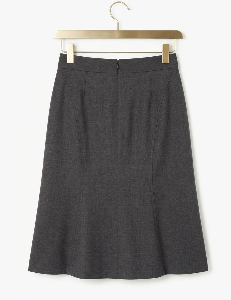 Falda Elegante Gris Marengo Sastrería Italiana Max Mara (S) SHOWROOM 3