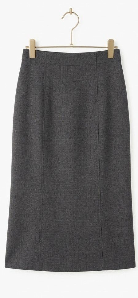Falda Elegante Gris Marengo Sastrería Italiana Max Mara (S) SHOWROOM 2