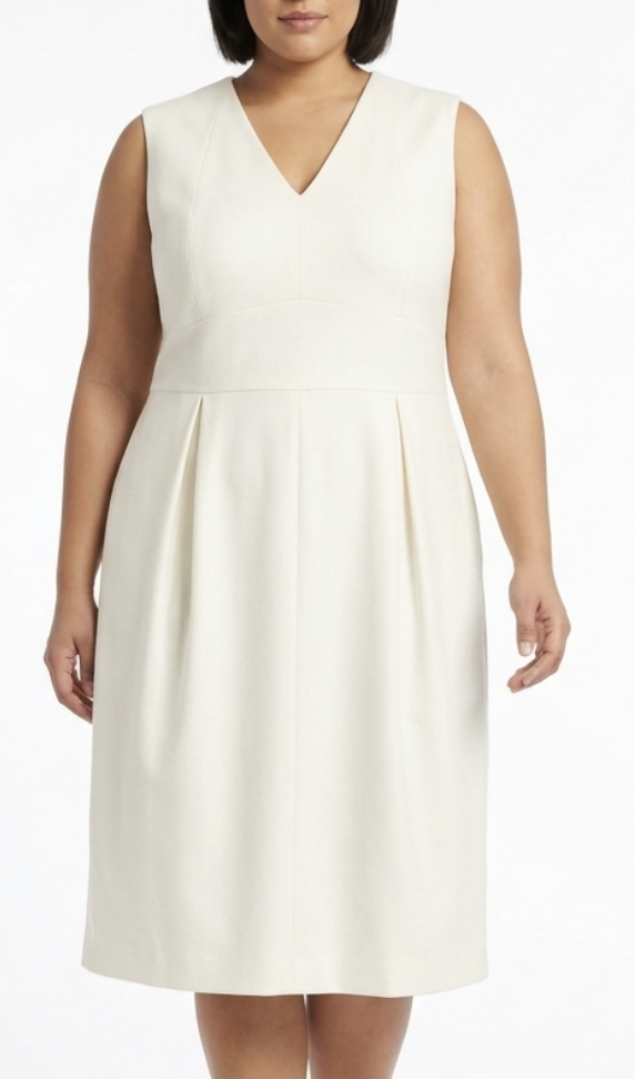 Vestido Midi Evasé Sastrería Fina 96% Lana SHEGUL N.Y (Plus Size) SHOWROOM 1