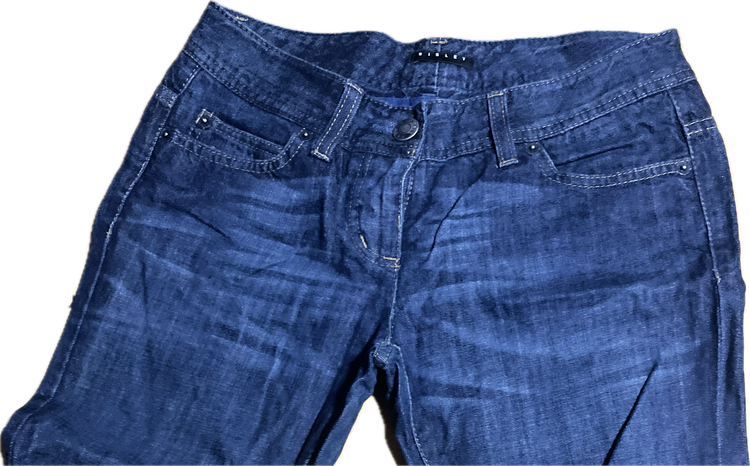 Jeans Bootcut Tiro Medio Bajo Washed SISLEY (XS) 5