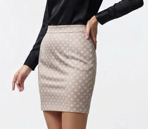Falda De Lunares Beige J. CREW (M) NUEVO CON ETIQUETAS 1